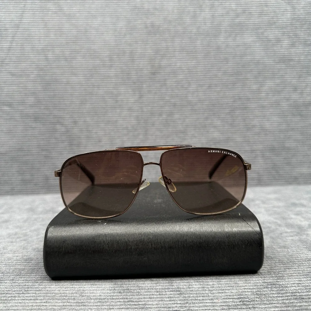 Armani Exchange AX181/S Aviator Y2K Sunglasses Brown Metal Tortoise 62-12-140
